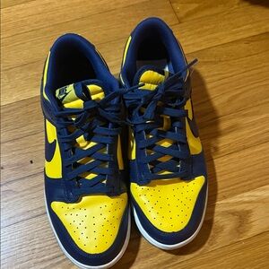 Nike Dunks Bold Yellow and Navy Sneakers